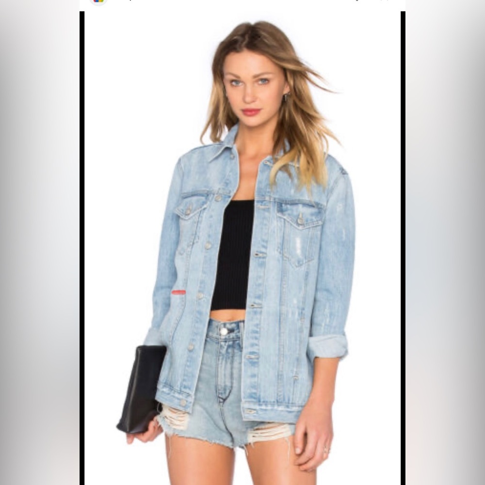 Lovers +friends light denim long jacket perfect condition